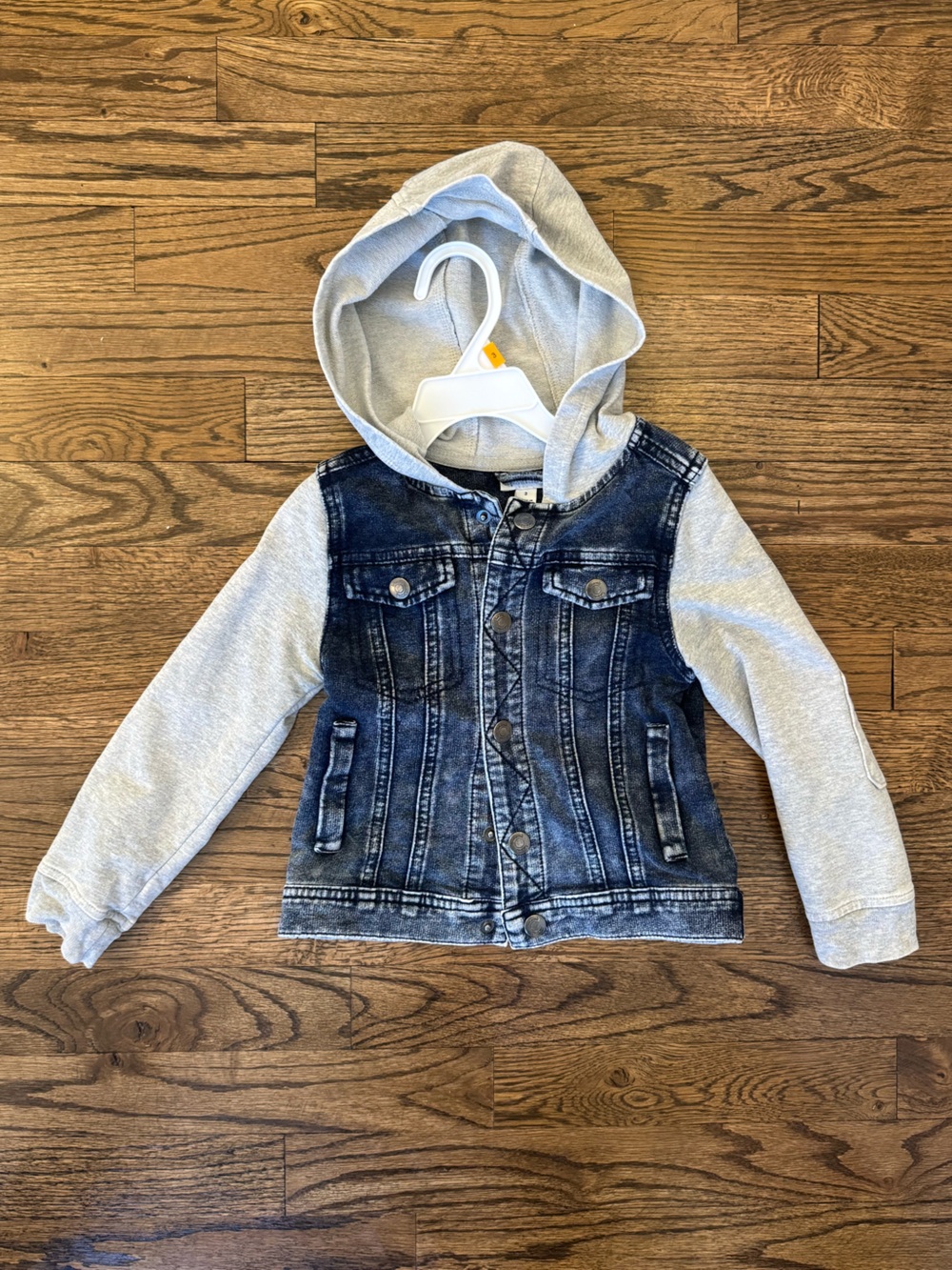 Splendid Blue Denim and Gray knit Jean jacket